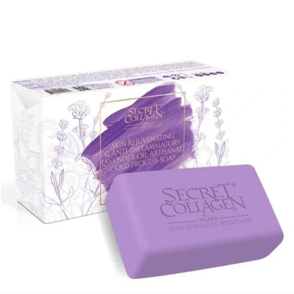 Secret Collagen Skin Rejuvenating & Anti-Inflammatory Lavender Soap Set OF 2 BOX